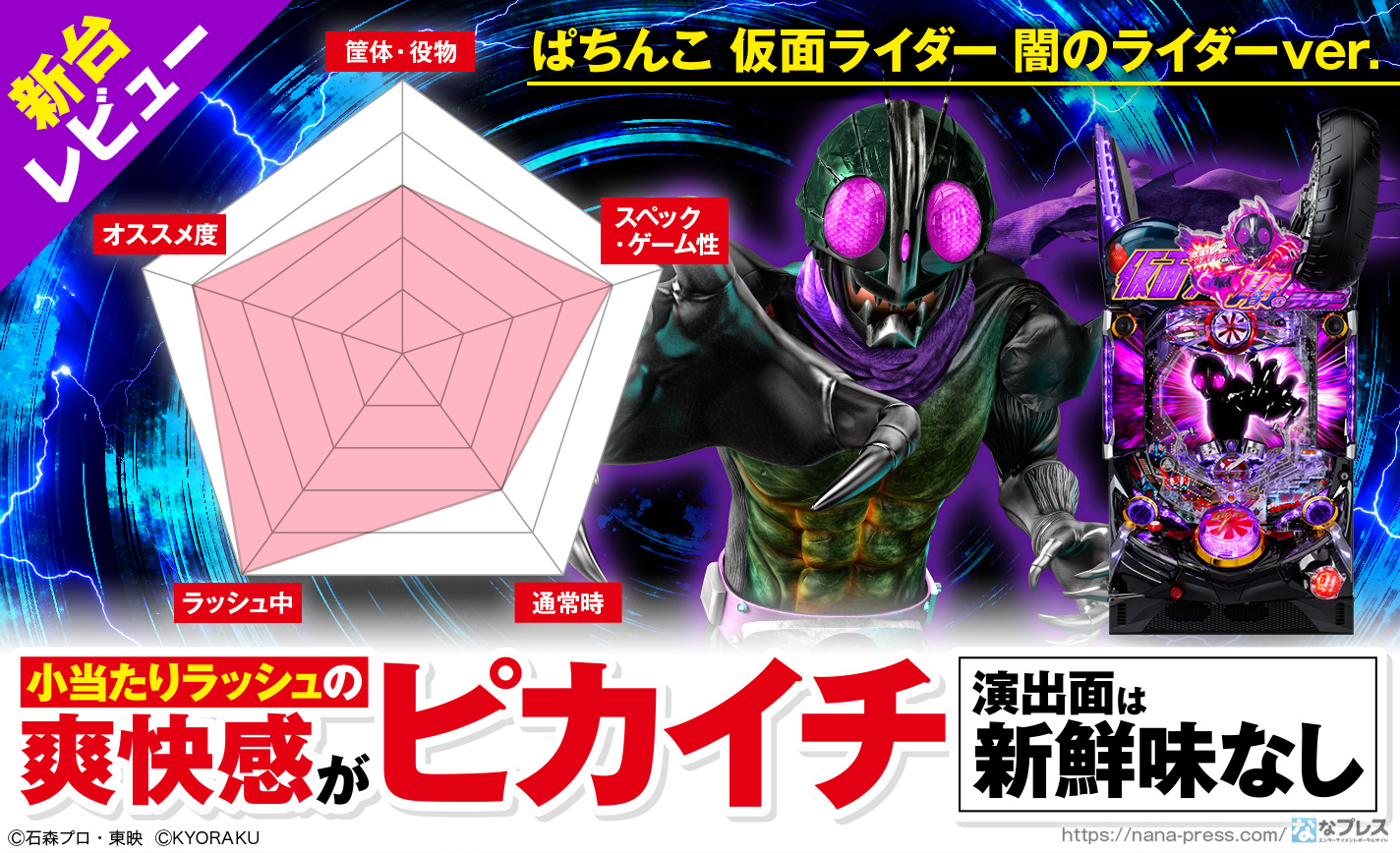 ぱちんこ 仮面ライダー 闇のライダーver. 感想レビュー】演出面では新鮮味に欠けるが小当たりラッシュの爽快感は別次元！アタッカー性能が本当にすごい！  – なな徹 パチンコ・スロット機種解析情報