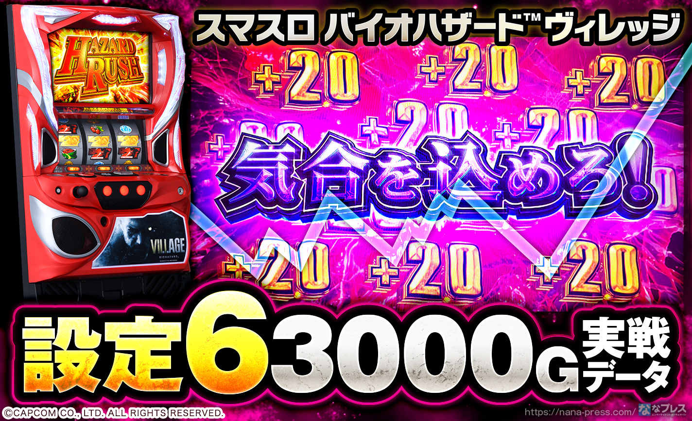 スマスロ バイオハザード™ ヴィレッジ】設定6の約3000G実戦